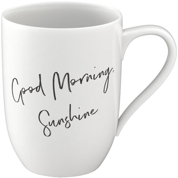Villeroy & Boch mok met oor - 'Good Morning, Sunshine' opdruk - 290 ml