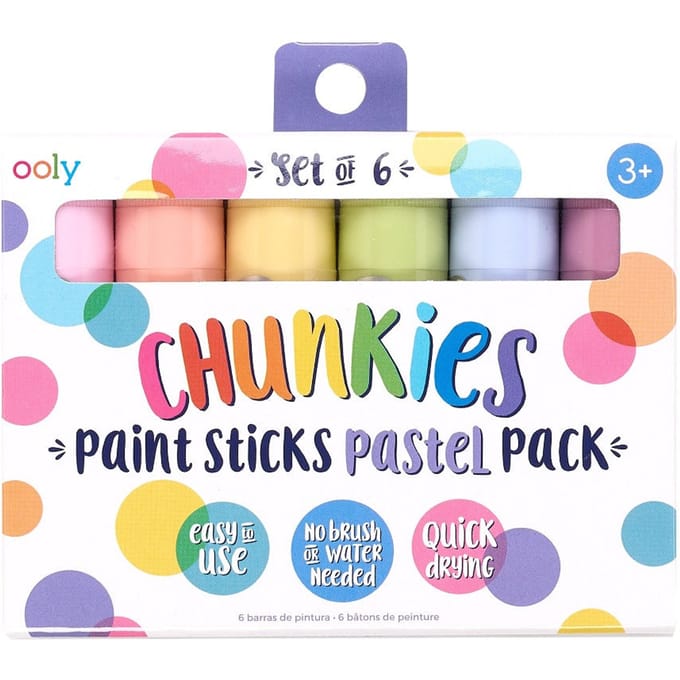 OOLY chunkies paint sticks verfstiften pastel 6 stks 3 jr+