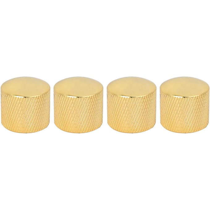 4 Stuks Duurzame Koepelknop Volume Toonregeling Vervangingsonderdelen voor Elektrische Gitaar Bas(Goud) beige