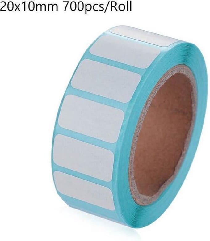 Pippashop Prijsstickertjes - Wit 20x10 mm - 700 stuks