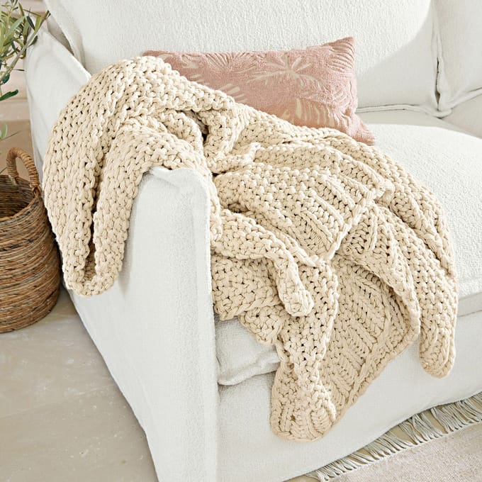 LOBERON Plaid Plixoren beige