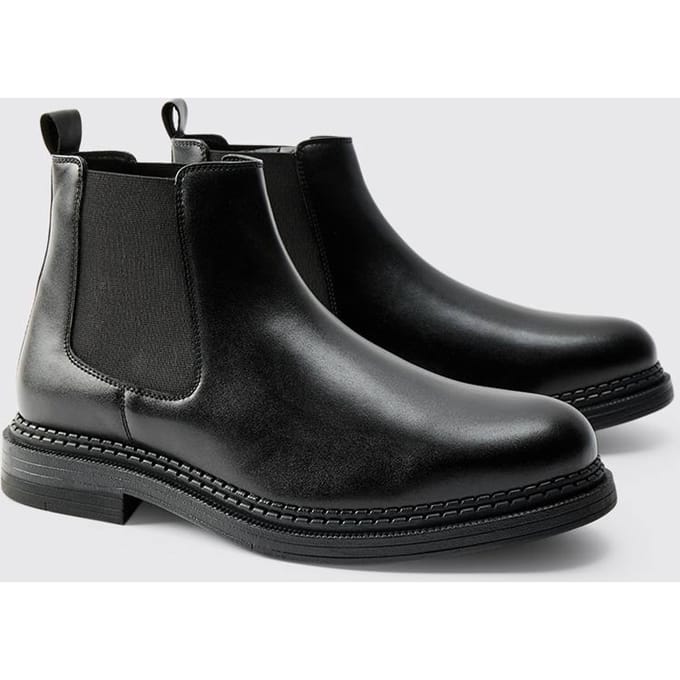 Chelsea-laars van nep leer | Black | Size 46