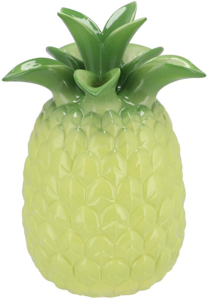 DK Design Bloemenvaas Tropical Pineapple - ananas vaas - groen - D18 x H28 cm