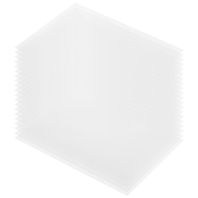 20 stuks Krimpfolie Semi-transparant Hittekrimpbaar Handgeschilderd DIY Vel 0,2 mm 20145# white