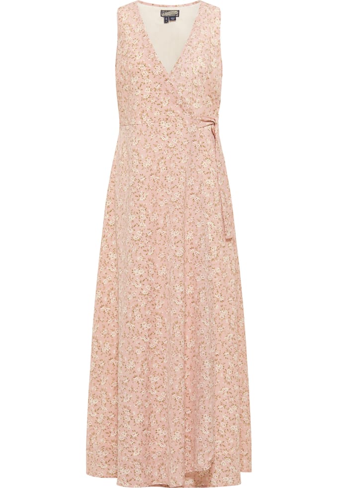 Dreimaster Maxi-jurk met all-over print Dames roze gebroken wit