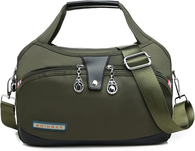 Schoudertas Dames - Handtas Nylon - Dagelijks Gebruik - Veel Compartimenten - 29 x 19 cm - Zwart
