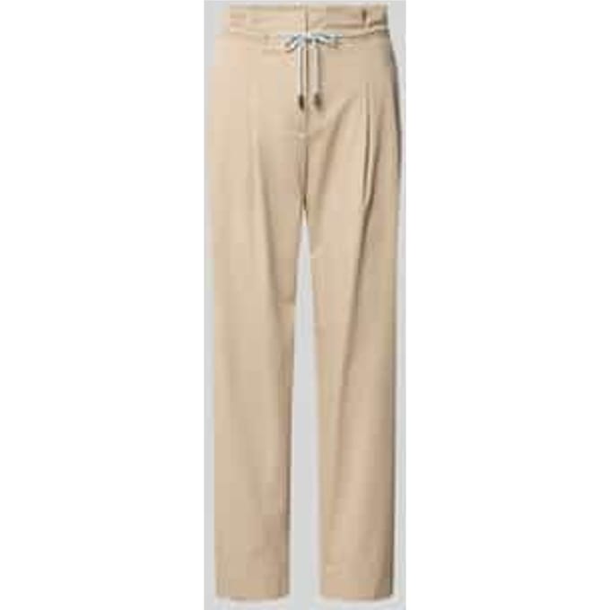Straight fit stoffen broek met Tunnelkoord