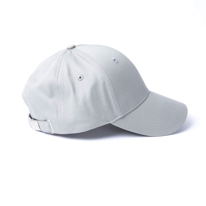 Milliner 6 Panel Cotton Baseball Cap Sleet Grey Mr Flat Embroidered
