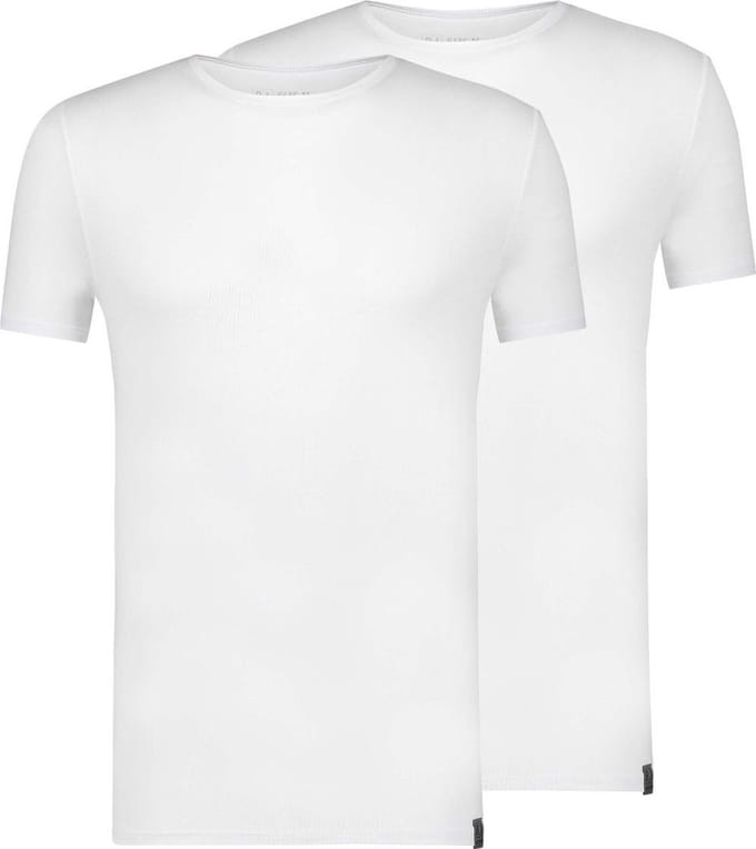 RJ Good Life Lisbon 2-Pack Heren T-Shirt Ronde Hals Wit S