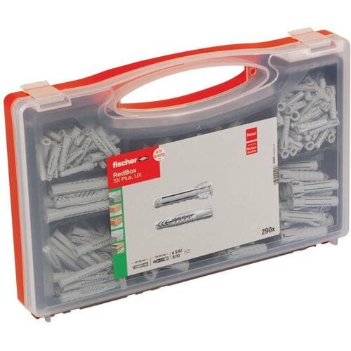 Fischer SX/UX Pluggenassortiment Box Rood
