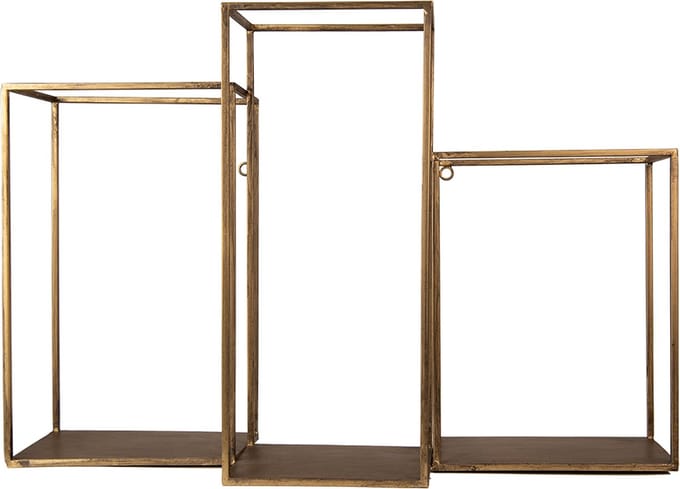 Clayre & Eef Wandrek 65x19x44 cm Goudkleurig IJzer