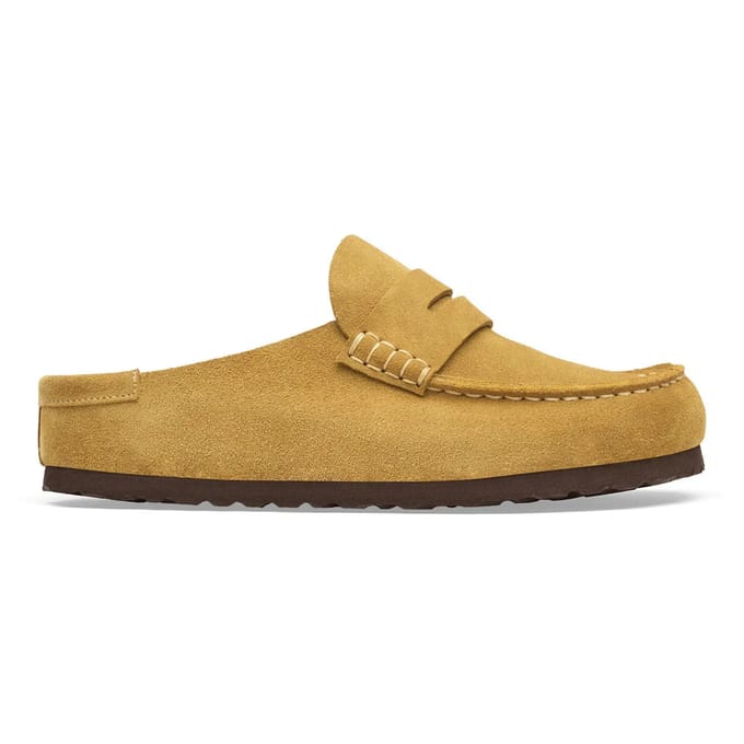 Leren klompen Birkenstock Naples Wrapped Suede