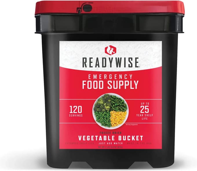ReadyWise Noodrantsoen 120 porties Gemixte Groenten 14 dagen vegetarisch