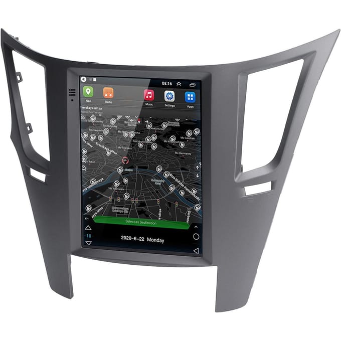 Écran Vertical Multimédia de Navigation pour Voiture 9,7 pouces pour Android Remplacement pour Outback Legacy 2009‑2014 gray