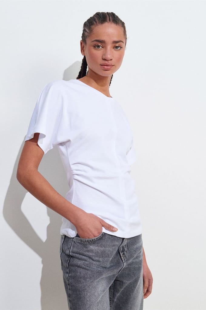Dames Katoenen Crew Neck T-Shirt