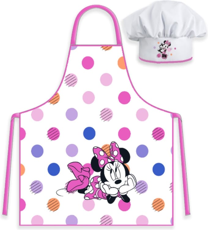 Minnie Mouse schort met bakmuts