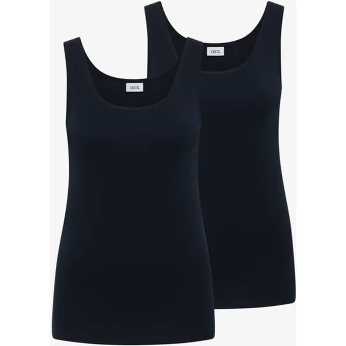 Basic top met ronde hals in een 2-pack