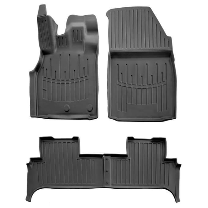 SCOUTT Tapis de sol Renault Scenic 3 - Caoutchouc Premium - Sur mesure - 3D Design noir