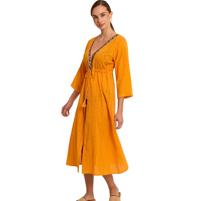 Dames lange strandkimono Selmark Duna