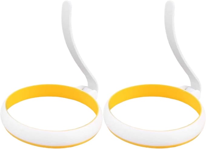Ronde Eierring - Omeletvorm Bakring - Ontbijt Maken - Inklapbare Handgreep - 10.2 cm - Zwart