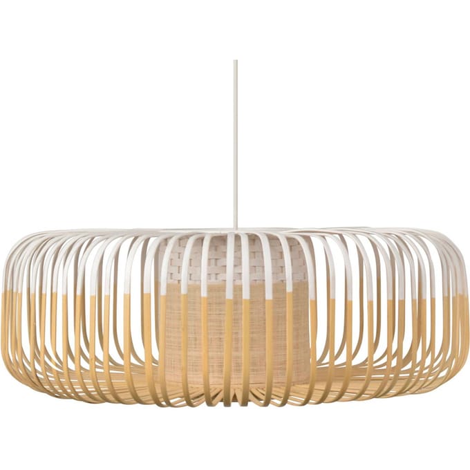 Forestier hanglamp Bamboo XL, Ø 60 cm, wit