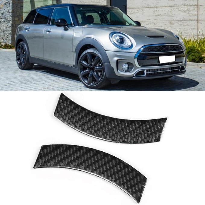 2 stuks Koolstofvezel Auto Console Navigatie Frame Trim Stickers Passend voor Mini Cooper Countryman F60 black