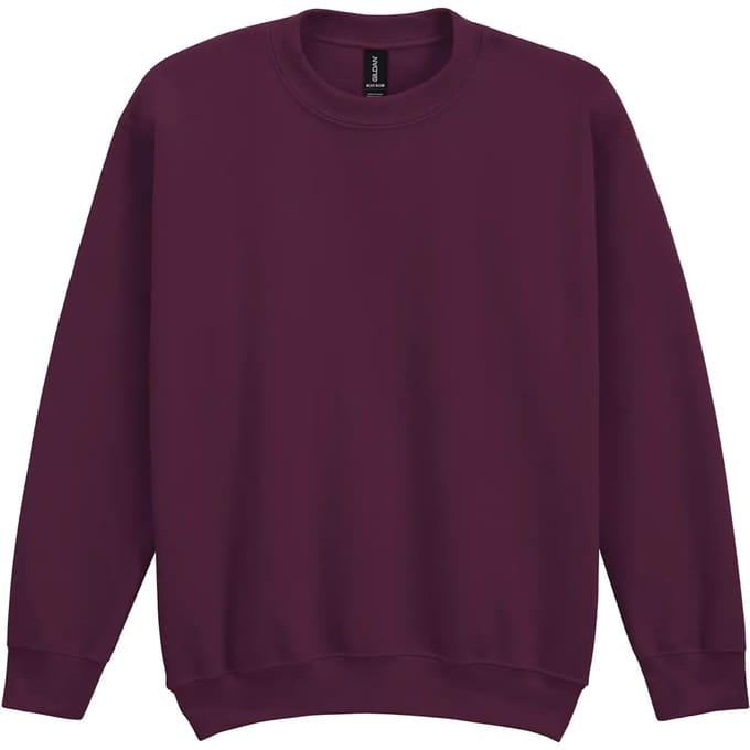 Gildan - Heavy Blend Kinder Sweater - Maroon maat M (140/152)