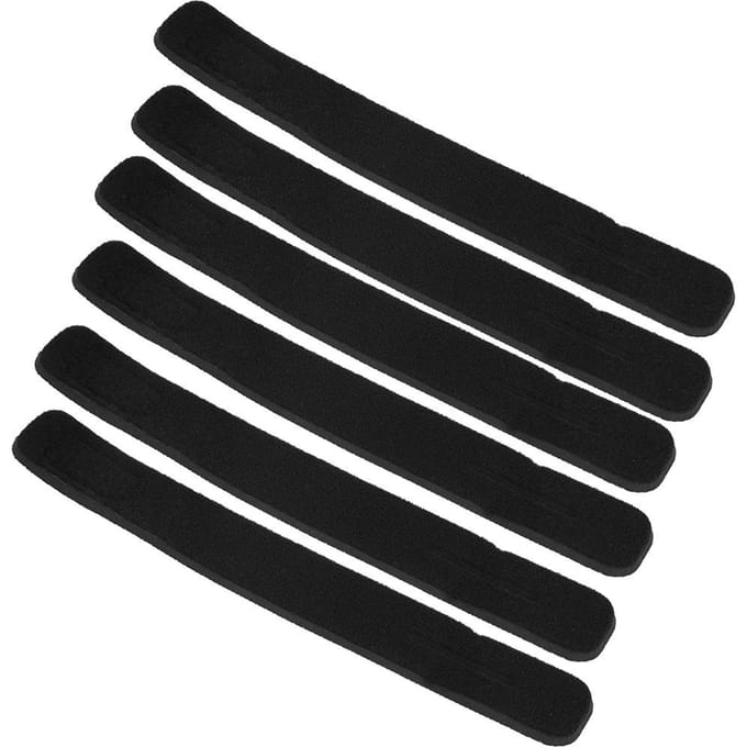 6 stuks   Zak Zacht Elastisch Hengel Hengelriem Houders Buiten Verstelbaar Visgerei Tie Strap black