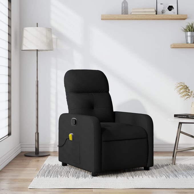 vidaXL - Massagestoel - met - zwarte - stof