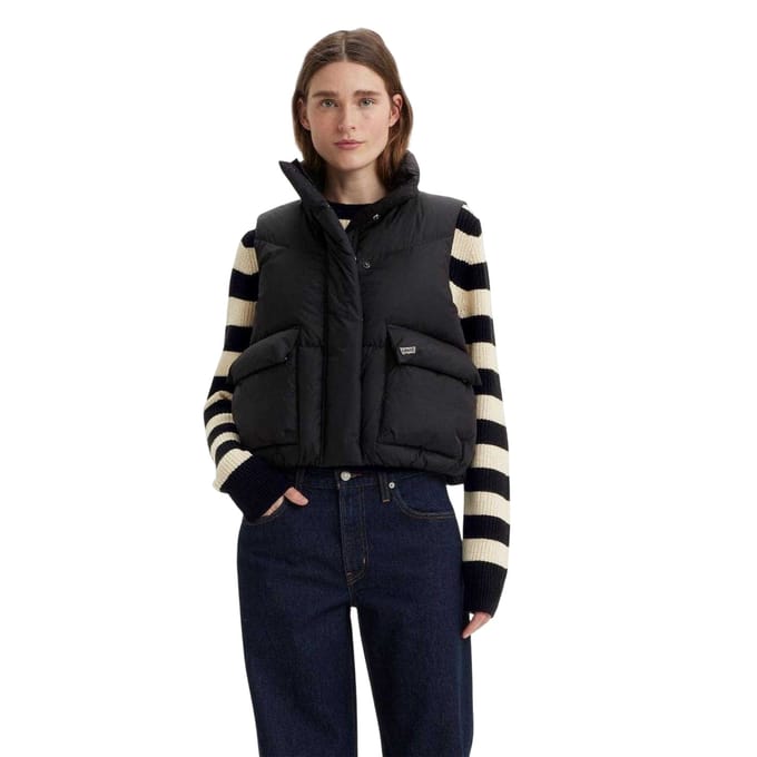 Levis Bubble Western-vest voor dames (Kaviaar)