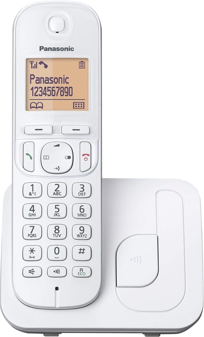 Draadloze Telefoon - DECT Huistelefoon - Thuiscommunicatie - Compact Design - 4.7 x 3 x 16.4 cm - Wit
