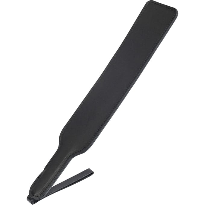 Mooie basic paddle Van 40 cm gemaakt Van glad dubbel leder - Zwart