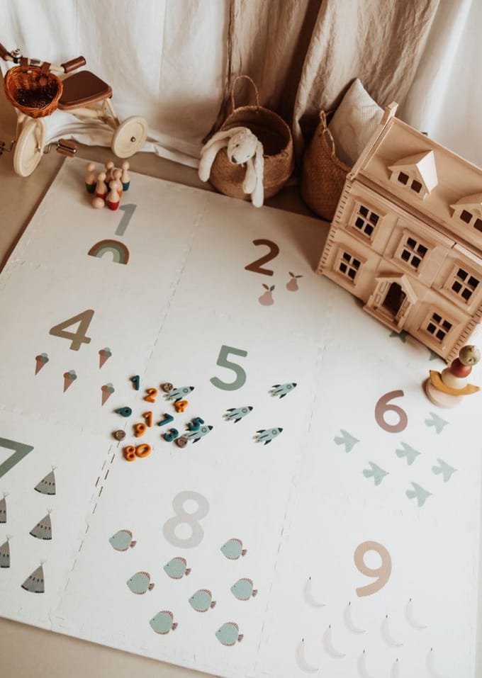 Tapis de jeu puzzel en huisje Play&Go Numbers