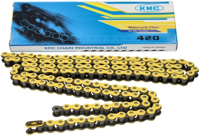 Ketting KMC 420 1/4 lengte 136 schakels geel