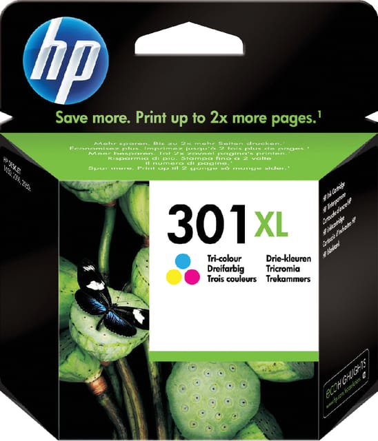 HP 301XL Inktcartridge Origineel Cyaan, Magenta, Geel CH564EE Inkt