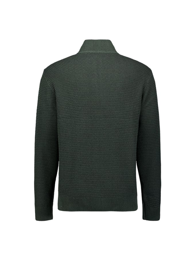 No Excess Pullover Half Zipper 2 Coloured Melange Dark Green Größe: XXL | Pullover Outlet | Herren | Grün