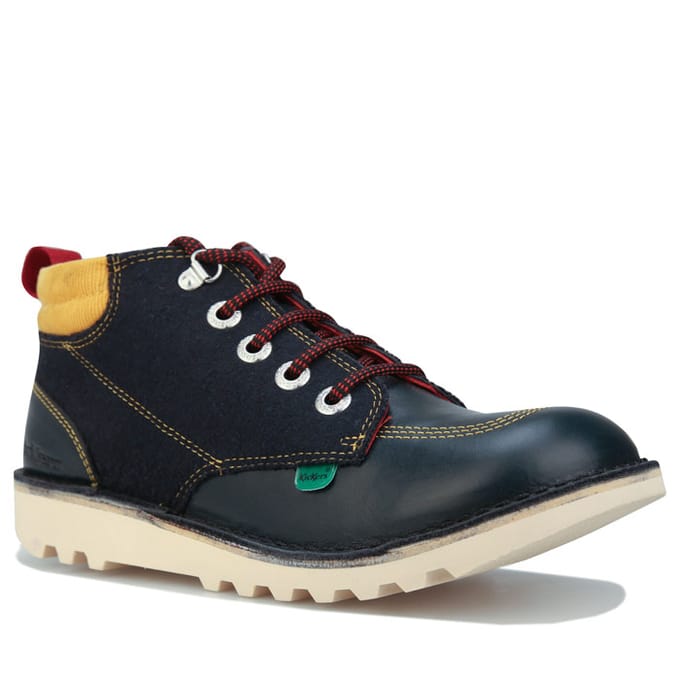 Kickers Junior Kick Hi winterlaarzen in marine voor jongens