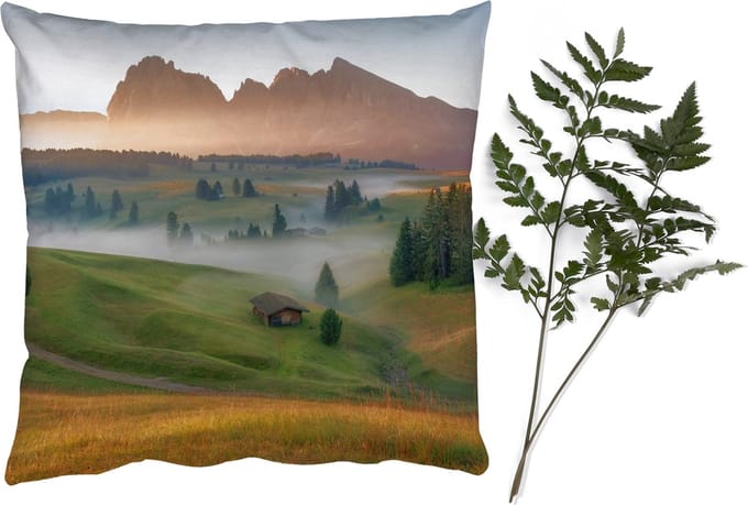 Sierkussens - Kussentjes Woonkamer - 45x45 cm - Berg - Mist - Landschap