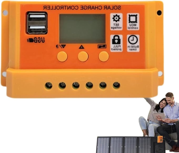Zonne Laadregelaar - Energie Controller - Accu Beheer - Dubbele USB - 30 A - Uniek