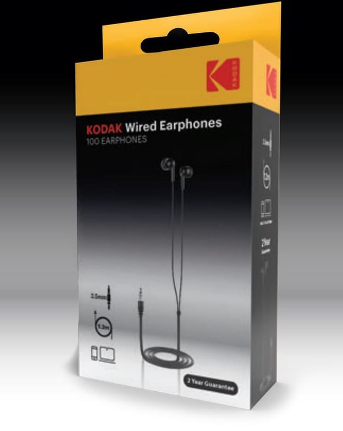 Kodak - 100 - Wired Earphones - Bedrade Koptelefoon - 3.5MM - 1.2M