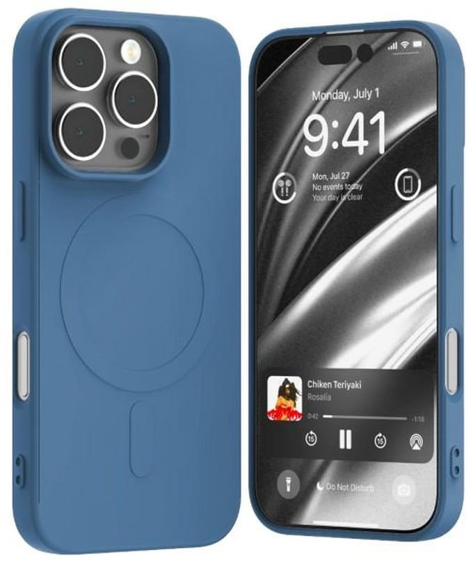 Mercury - MagSafe Hoes - iPhone 16 Pro - Blauw - Semi-Silicon