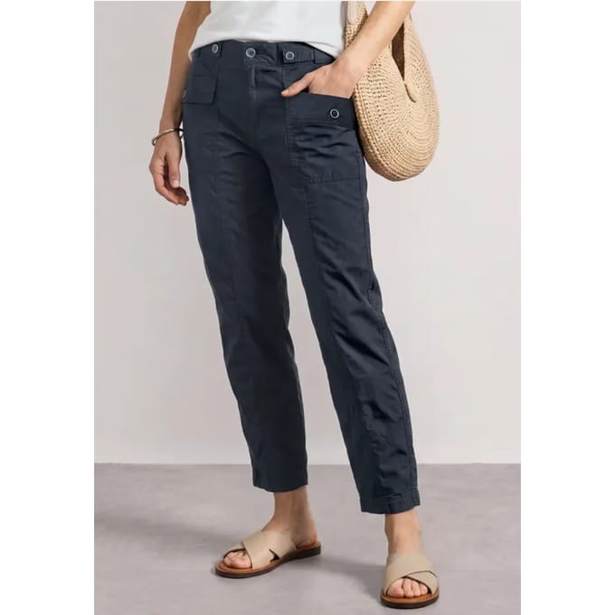 High Waist Barrel Leg Hose im Casual Fit