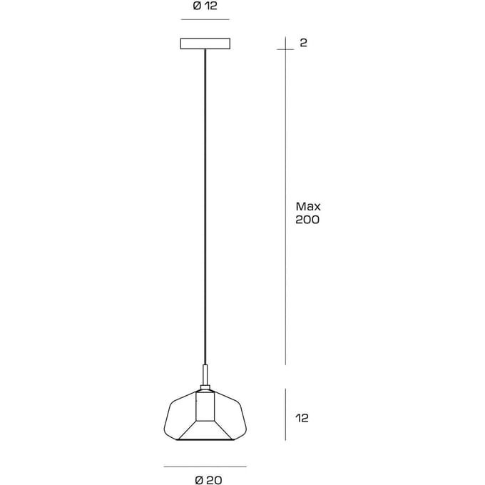 miloox by Sforzin X-Ray hanglamp, goudkleurig, Ø 20 cm, glas, 1-lamp
