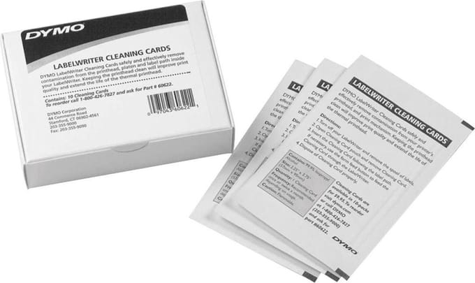 DYMO LabelWriter Label Maker Reinigingskaart | 10 stuks | Officieel DYMO reserveonderdeel