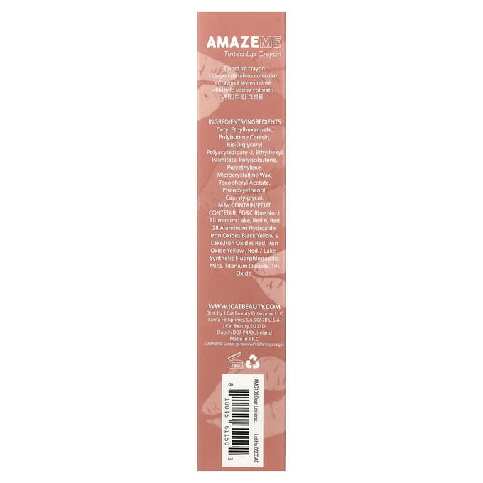 J.Cat Beauty, Amazed Me, Getinte Lip Crayon, AMC109 Dear Universe, 4g (0,14 oz) beige