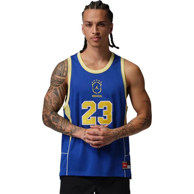Jordan Brazil Truien/Replica's Heren - Blauw - Maat M - Poly Jersey