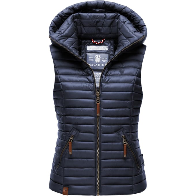 Navahoo Dames Gewatteerde Bodywarmer Shadaa – Lichte Weste met Afneembare Capuchon