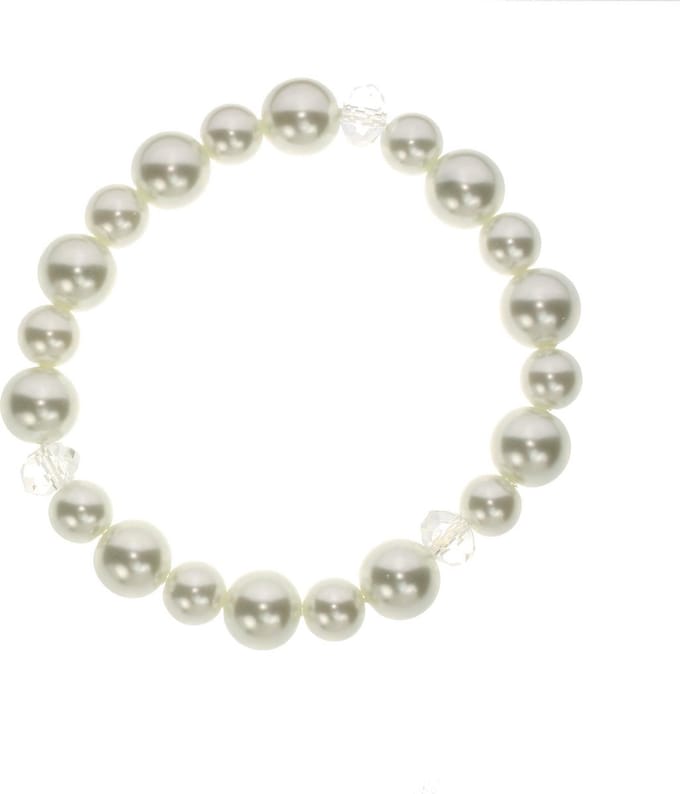 Behave - parelarmband wit glasparel - elegant detail bij elke outfit