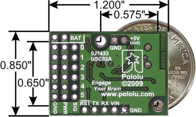 Micro Maestro 6-Channel USB Servo Controller (Assembled) Pololu 1350
