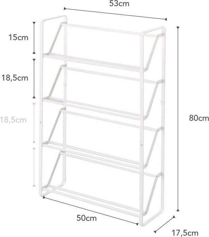 Yamazaki Schoenenrek - 4 niveaus - Slim - Wit